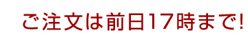 前日17時までご注文が可能です